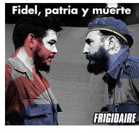 Testo di Vincenzo Sparagna direttore di FRIGIDAIRE e IL NUOVO MALE: Fidel Castro e Che Guevara - patria y muerte