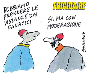 FRIGIDAIRE editoriale di Vincenzo Sparagna, vignetta di Giuliano