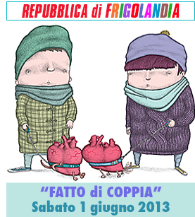REPUBBLICA di FRIGOLANDIA: redazione di FRIGIDAIRE e de IL Nuovo MALE, mensile di satira e idee, diretti da Vincenzo Sparagna. Illustrazione di Edoardo Cucciarelli, pubblicata su Il Nuovo MALE n.14 (maggio 2013)