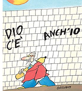 IL MALE, mensile di satira e idee, diretto da Vincenzo Sparagna. Vignetta di Giuliano, pubblicata su IL NUOVO MALE n.12 (febbraio 2013)