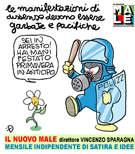 IL NUOVO MALE n.15 Vignetta di Ugo Delucchi. REPUBBLICA di FRIGOLANDIA, redazione di FRIGIDAIRE e IL NUOVO MALE mensile indipendente di satira e idee, diretti da Vincenzo Sparagna.