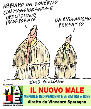 IL MALE rivista di satira diretta da Vincenzo Sparagna. Mensile in edicola in tutta Italia. Vignetta di Giuliano