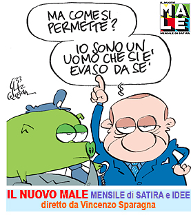 REPUBBLICA di FRIGOLANDIA, redazione di FRIGIDAIRE e IL NUOVO MALE. Vignetta di Cecigian, pubblicata su IL NUOVO MALE n.5