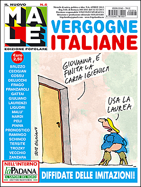 IL NUOVO MALE n. 6, rivista di satira diretta da Vincenzo Sparagna, coordinamento, colori e grafica di Maila Navarra