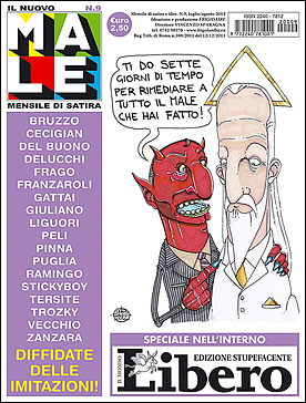 IL NUOVO MALE n. 9, rivista di satira diretta da Vincenzo Sparagna, coordinamento, colori e grafica di Maila Navarra