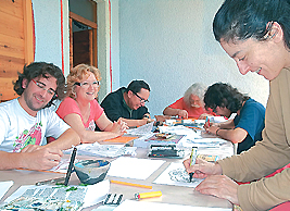 Frigolandia: corso di linoleum, corso di acquerello, corso di arte, corso di scrittura creativa. Attività culturali