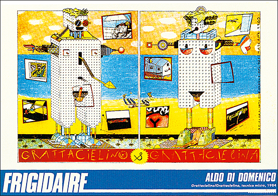 Disegno di Aldo Di Domenico. Poster originale di FRIGIDAIRE del 1984